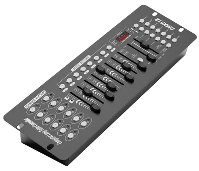 Productafbeelding van DMX512-controller, 192 kanalen, ingebouwde microfoon, zwart, EU-stekker