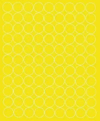 Image de Autocollants ronds, diamètre 4 cm, 99 pièces, jaune mat