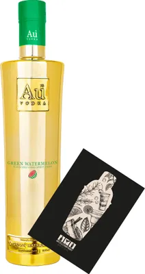 Produktbild von Au Vodka Green Watermelon 0,7L (35,2% Vol) aromatisierte Wodka Spirituose grüne Wassermelone- [Enthält Sulfite]