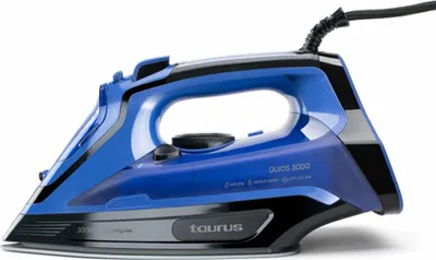 Zdjęcie produktu dla Taurus Quios 3000 Żelazko parowe i na sucho Ceramiczna powierzchnia prasowania 3000 W czarny, niebieski