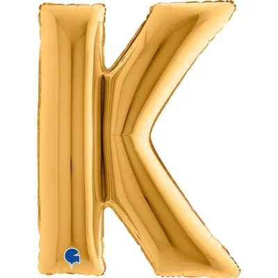 Image de Ballon gonflable lettre K or 102 cm