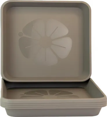 Immagine prodotto di Portavaso quadrato 34 cm set di 5 pezzi per casa e giardino grigio