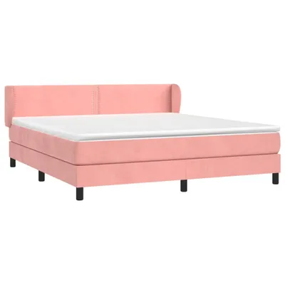 Obrázok produktu pre vidaXL Boxspring posteľ s matracom Pink 160x200 cm Velvet