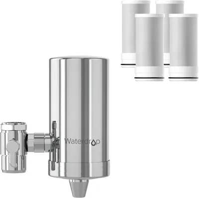 Wasserfilterhahn Edelstahl, 4 Filter, 1200 L, reduziert Chlor & Schwermetalle