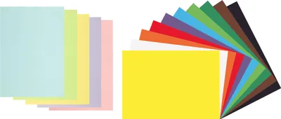 Produktbild von Tonzeichenpapier / DIN A4 / 110g / 40 Blatt / 5 Pastell + 10 Intensivfarben