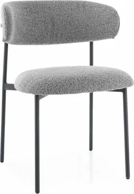Produktbild von DOMENICA 2 Polsterstuhl für Esszimmer - grau/schwarz