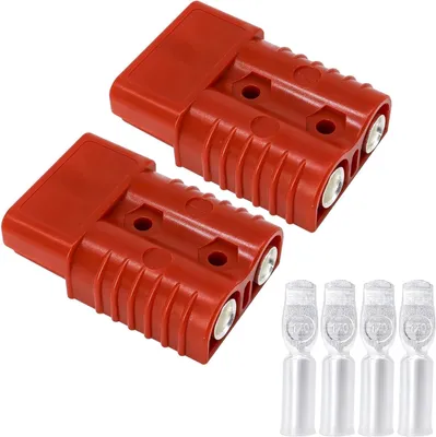 Schnellverbinder-Set, 2 Stk., 175 A, 600 V, rot, Kunststoff+Kupfer