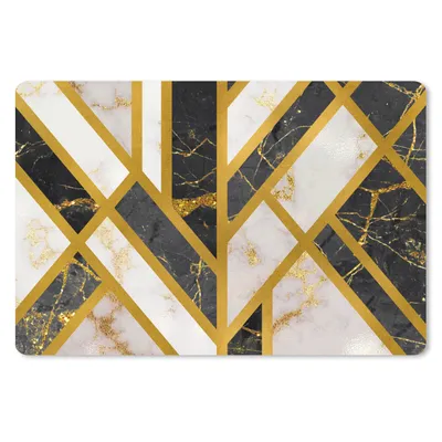 Produktbild von MuchoWow® Schreibtischunterlage Marmor - Gold - Muster 60x40 cm - XXL Mauspad - Großes Mauspad