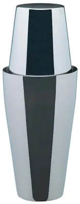 Boston Shaker aus Edelstahl, 2-teilig, silber