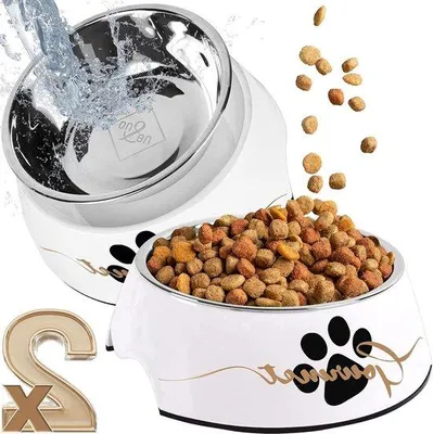 Produktbild von Famanu Futterschalen-Set für große Hunde - Antislip Design - 700 ml - Wasser- und Futterschalen