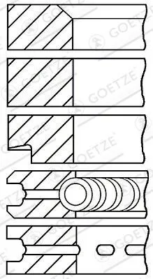Produktbild von GOETZE ENGINE 08-392000-10 Kolbenringsatz Kolbenringe
