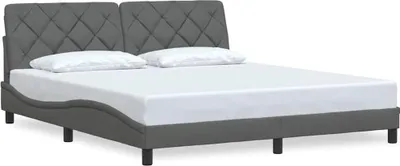 Obrázok produktu pre vidaXL Rám postele bez matraca tmavosivý 180x200 cm látka