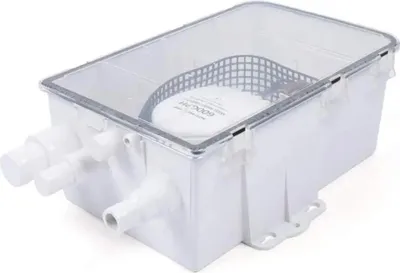 Produktbild von Duschpumpensystem - Duschabwasserpumpe 600 GPH 12V - Automatisch mit Schwimmerschalter - Für Boot & Wohnmobil - Integrierte Pumpe - Weiß