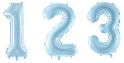 Immagine prodotto di Palloncino numero 2 in foil azzurro 86 cm