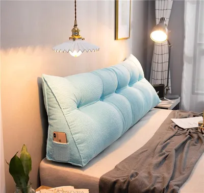 Productafbeelding van Leeskussen voor Bed en Bank - Wigvorm 100 x 23 x 50 cm