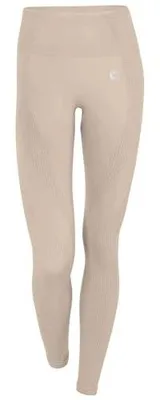 Zdjęcie produktu dla Legginsy damskie sportowe z wysokim stanem beżowe rozmiar