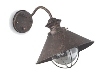 Produktbild von Faro 71110, Wandbeleuchtung für den Außenbereich, Rostfarbe, Metall, IP23, I, E27