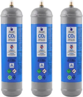Image de Bouteille de CO₂ jetable de 600 g pour gazéificateur, raccord M11x1 pour distributeurs - gazéificateurs d'eau pétillante au CO₂, récipient en acier N° 3 BOUTEILLES