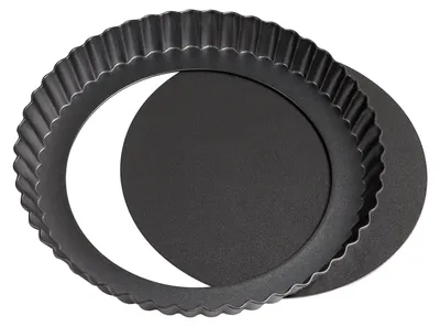 Runde Quicheform 22 cm, antihaftbeschichtet, Wellenrand, 1 Stück