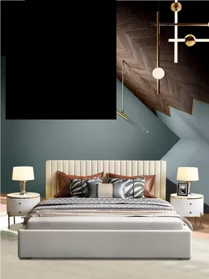 Produktbild von Bett 2x Nachttisch 3 tlg. Schlafzimmer Set Design Modern Luxus Bettgestellt sets