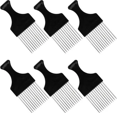 Produktbild von Famanu Afro Kamm 6er Set - Schwarz