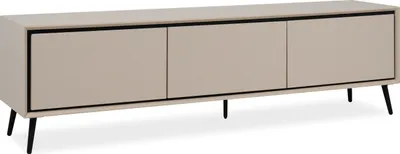 Produktbild von Lowboard >Arona< 3 Klappen, in Sand / Schwarz - 175x50x38cm (BxHxT)