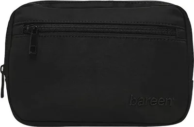 Produktbild von Kosmetiktasche Beutel Schwarz 14x21x3,5 cm mit Tragegurt und Reißverschlussfach