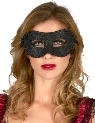 Image de Masque pour les yeux pailleté noir - taille unique