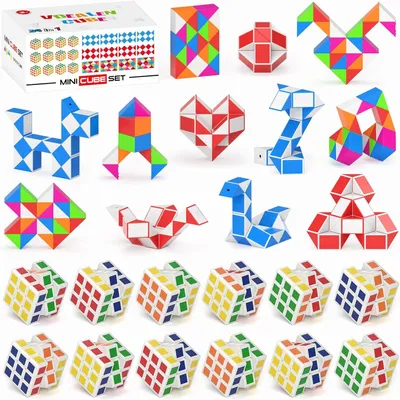 Productafbeelding van Mini-kubus-puzzel-feestgeschenken - Set van 48 - Slangendobbelstenen - Toverkubus - Speelgoed