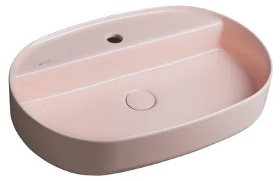Produktbild von INFINITY OVAL Aufsatzwaschbecken, 60x40cm, Salmon Rosa