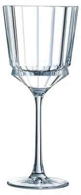 Image de 4 verres à pied de table 25cl Macassar - Cristal d'Arques - Verre ultra transparent au design vintage