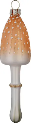 Produktbild von Christbaumschmuck Waldpilz Figur 12cm Glas Beige