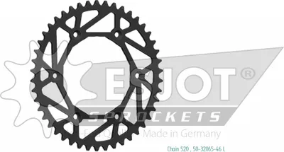 Produktbild von Esjot Kettenrad 32065 48 Zähne schwarz