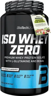 Image de Whey Isolate - Biotech USA - ISO WHEY ZERO (908g) - Saveur Black Biscuit
