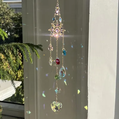 Image de Attrape-soleil en cristal, décorations en verre à suspendre, 10 cm, pour fenêtres, maison, jardin, décoration