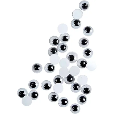 Produktbild von Wackelaugen, nicht selbstklebend, 6 mm, 1000 Stück