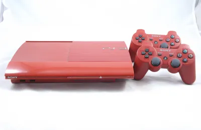 Produktbild von Playstation 3 Grundgerät 500GB (rot)+2x DualShock