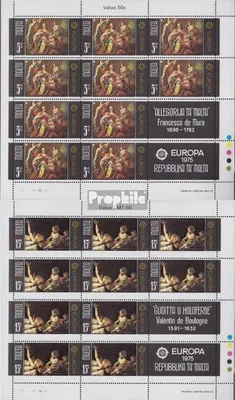 Produktbild von Briefmarken Malta 1975 Mi 512Klb-513Klb Kleinbögen (kompl.Ausg.) postfrisch Gemälde