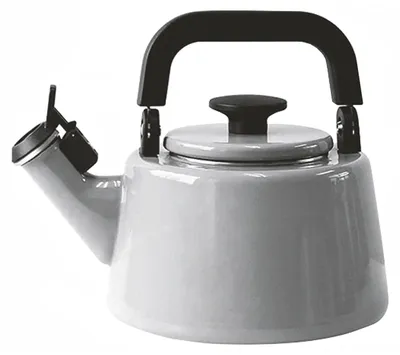 Produktbild von FUJIHORO Pfeifender Wasserkessel Baumwolle Emaille 2,1l grau