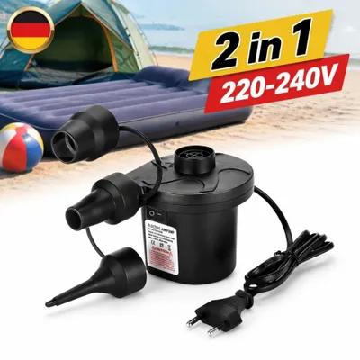 Produktbild von Elektrische Luftpumpe Luftmatratzenpumpe Pool Schlauchboot 2in1 Kompressor 230V