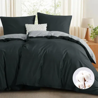Obrázek produktu pro Omgoods – Bavlněné povlečení, rozměr 135 x 200 cm, 4dílná sada s 2 povlaky na polštáře