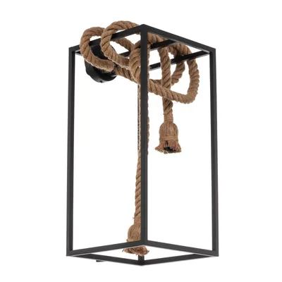 Produktbild von Lucande Vlados Design-Wandleuchte, Käfig, 54 cm