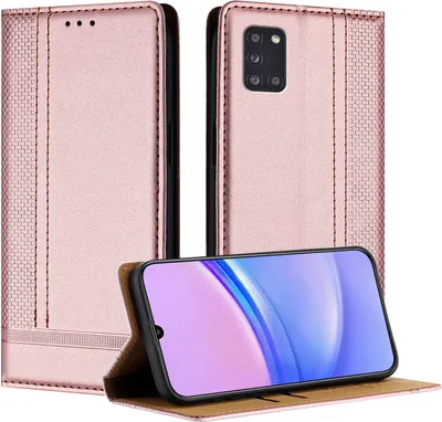 Produktbild von Handyhülle für Samsung Galaxy A31 Leder Flip Klappbare Schutzhülle mit Standfunktion Pink