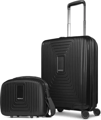 Produktbild von REDOLZ Essentials 14 Trolley Set 2-teilig ( S Exp. + Beauty Case ) Black Metallic schwarz 54cm