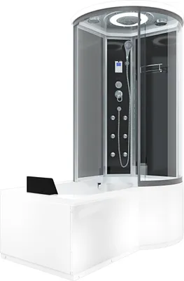 Produktbild von Kombination Badewanne Dusche K55-L31 Duschtempel 170x100 cm