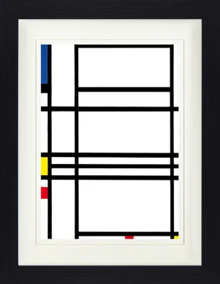 Produktbild von Piet Mondrian Gerahmtes Bild Mit Edlem Passepartout | Wand-Bilder | Im Bilderrahmen - Komposition No. 10, 1939-42 (40 x 30 cm)