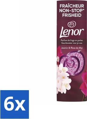 Produktbild von Lenor – Duftverstärker – Jasmin & Rose de Mai – Non-Stop-Frische – 19 Wäschen - Vorteilspack - 6 Stücke