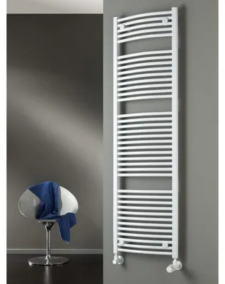 Obrázok produktu pre Radiátor HSK Line, okrúhly tvar, 50 x 121,5 cm, prípojky na oboch stranách v spodnej časti