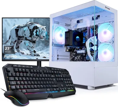 Produktbild von kiebel.de PC Set mit 27 Zoll TFT Allround AMD Ryzen 5 5600GT, 16GB DDR4, AMD Radeon Grafik, 500GB SSD, WLAN, Windows 11, Komplettsystem