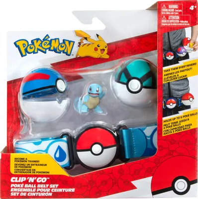 Produktbild von Pokémon - Clip´n Go Gürtelset - Schiggy Superball & Netzball